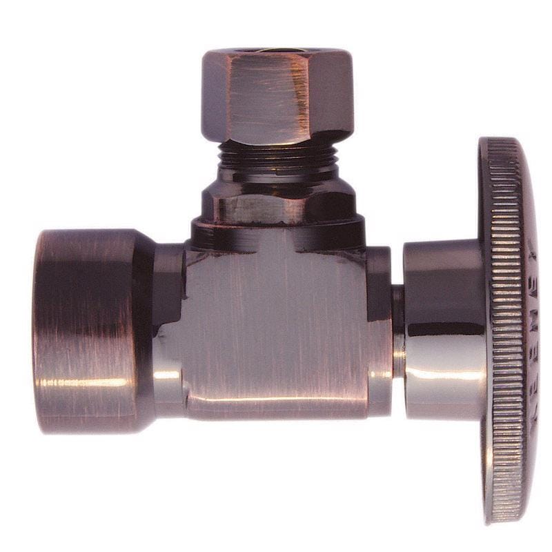 Keeney 2048AVBLF 1/2 in. FIP in. X 3/8 in. Brass Angle Stop Valve