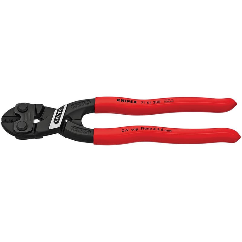 Knipex 71 01 200 SBA 8 in. Mini Bolt Cutter Black/Red 1 pk