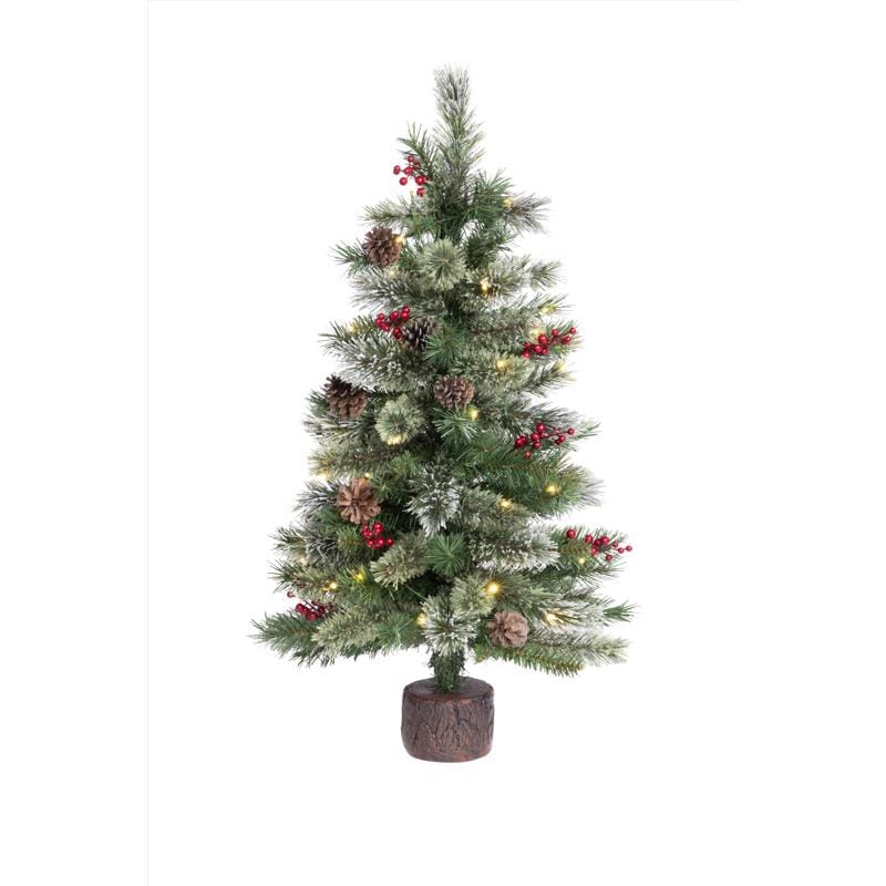 Celebrations 24-01011A 3 ft. Slim LED 50 ct Skinny Cashmere Table Top Color Changing Christmas Tree