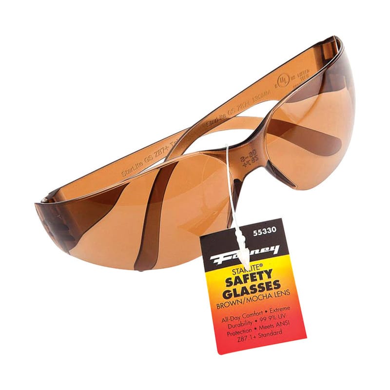 Forney 55330 Starlite Compact Safety Glasses Brown Lens 1 pc