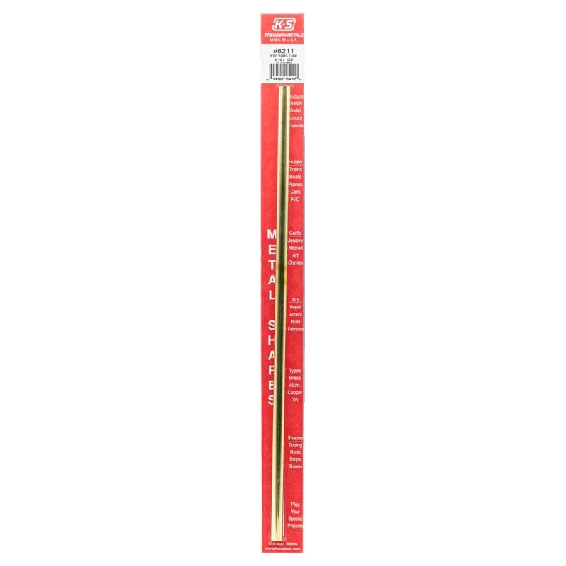 K&S 8211 5/16 in. D X 12 in. L Round Brass Tube 1 pk