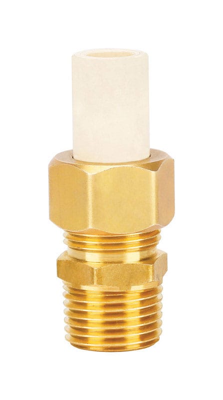Homewerks 544-12-12-B Schedule 40 1/2 in. Compression X 1/2 in. D MPT CPVC/Brass Adapter Coupling
