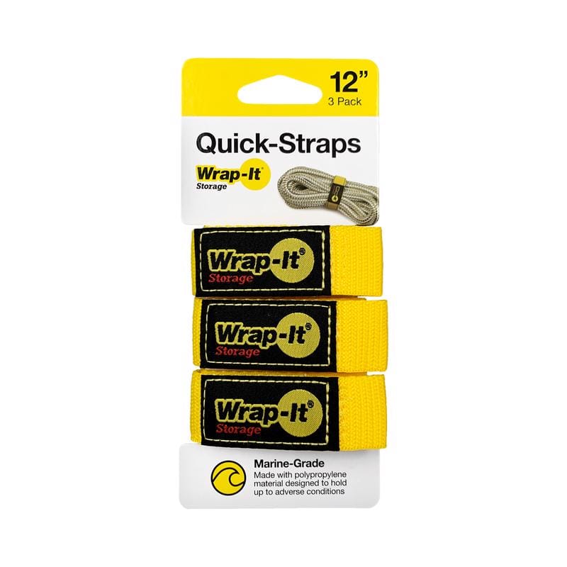 WRAP-IT 103-BS-12YE Quick Straps 12 in. L Yellow Pol
