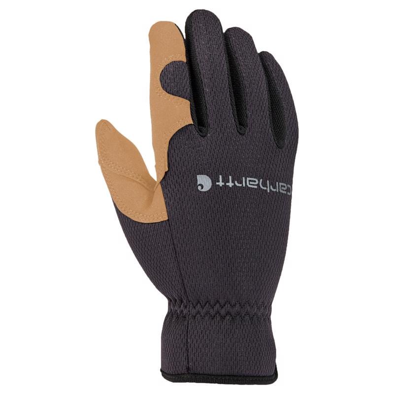 Carhartt GD0794MBLKBLYXL Men's Indoor/Outdoor Open Cuff Work Gloves Beige/Black XL 1 pk