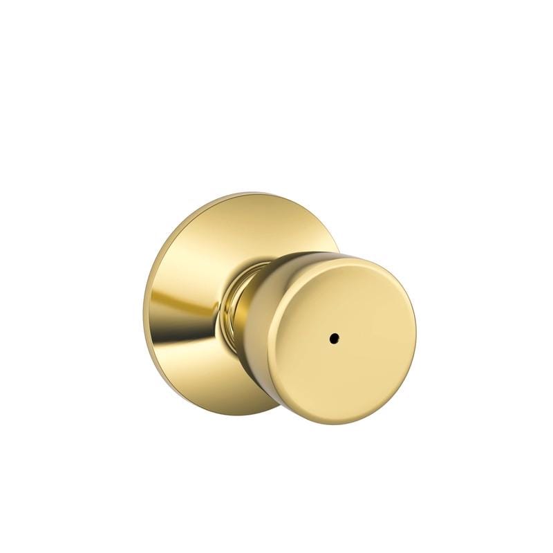 Schlage F40VBEL605 Bell Bright Brass Privacy Lockset 1-3/4 in.