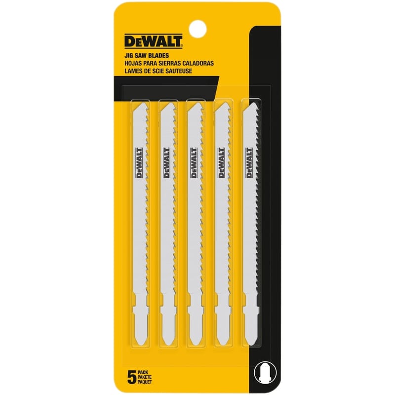 Dewalt DW3760-5 4 in. Cobalt Steel T-Shank Jig Saw Blade 10 TPI 5 pk