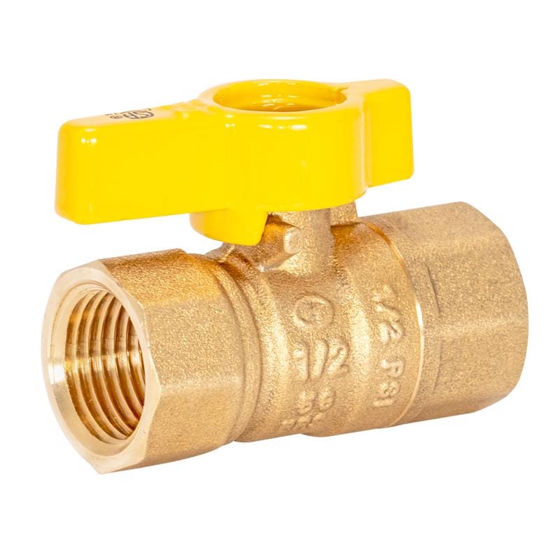Eastman 60009B 1/2 in. Brass FIP Ball Valve T-Handle For Gas