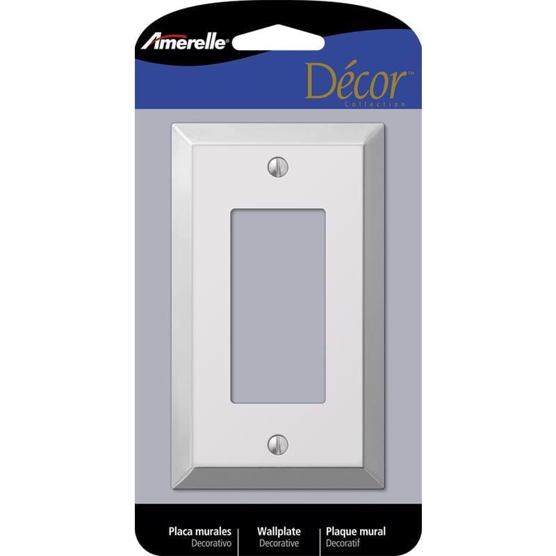 Amerelle 161R Century Polished Chrome 1 gang Stamped Steel Decorator Wall Plate 1 pk