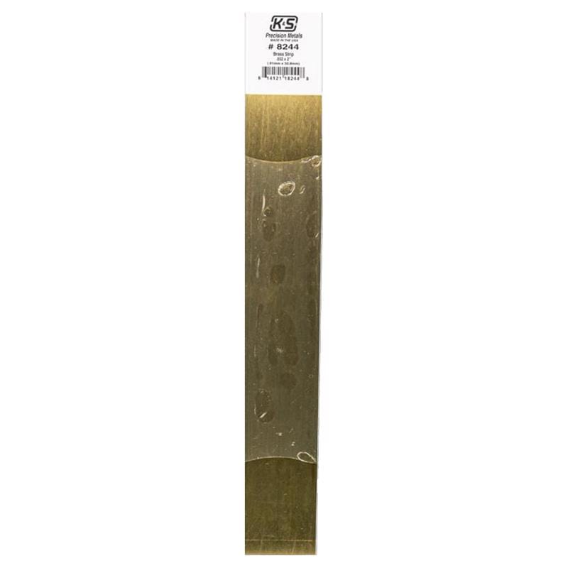 K&S 8244 0.032 in. X 2 in. W X 12 in. L Mill Brass Metal Strip