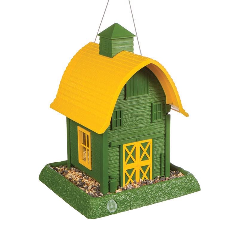 North States 9096 Wild Bird 5 lb Plastic Barn Hopper Bird Feeder 4 ports