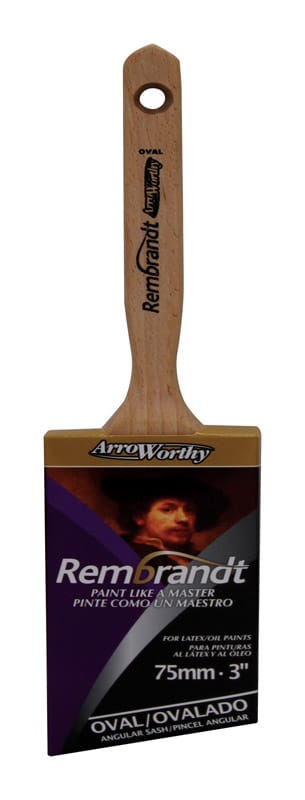 ArroWorthy 6420 0300 Rembrandt 3 in. Semi-Oval Angle Paint Brush