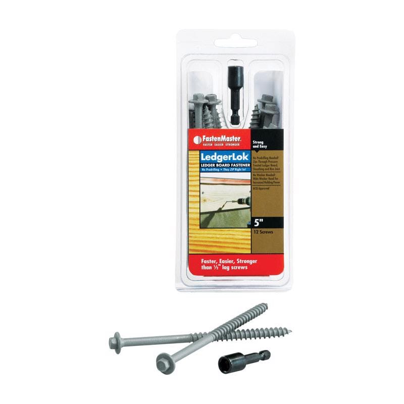 Fastenmaster FMLL005-12 LedgerLok No. 14 X 5 in. L Hex Epoxy Coarse Wood Screws 12 pk