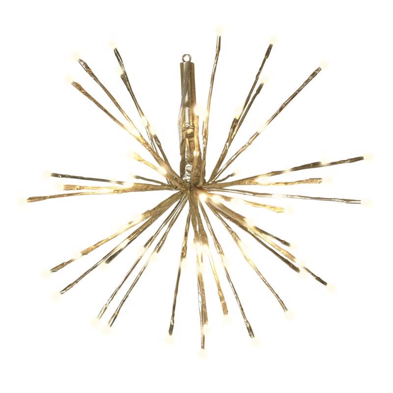 Celebrations 16RB3N1GWWA LED Warm White Gold Radiant Blast 16 in. Hanging Decor