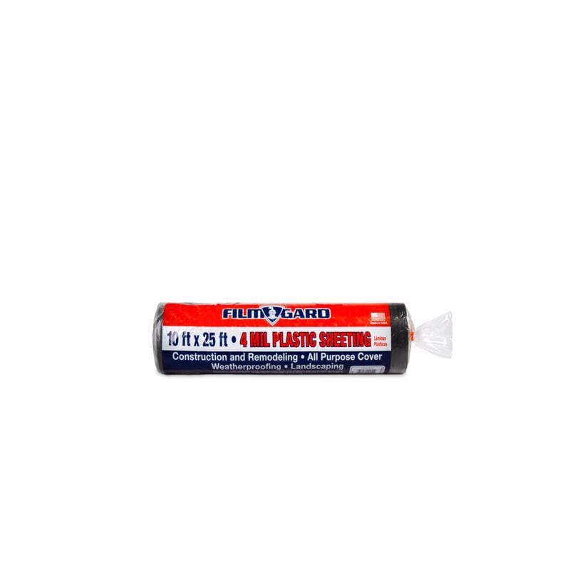 Film-Gard 626161 Plastic Sheeting 4 mil X 10 ft. W X 25 ft. L Polyethylene Black 1 pk