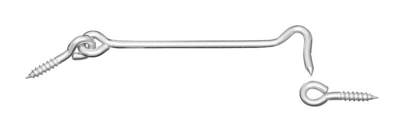 National Hardware N226-381 Large Zinc-Plated Silver Steel 6 in. L Hook and Eye 1 pk