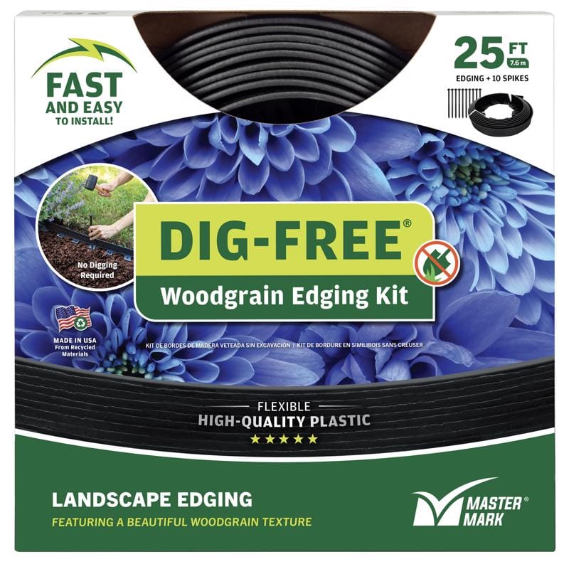 Master Mark 41225 25 ft. L X 1.5 in. H Plastic Black Coiled Edging