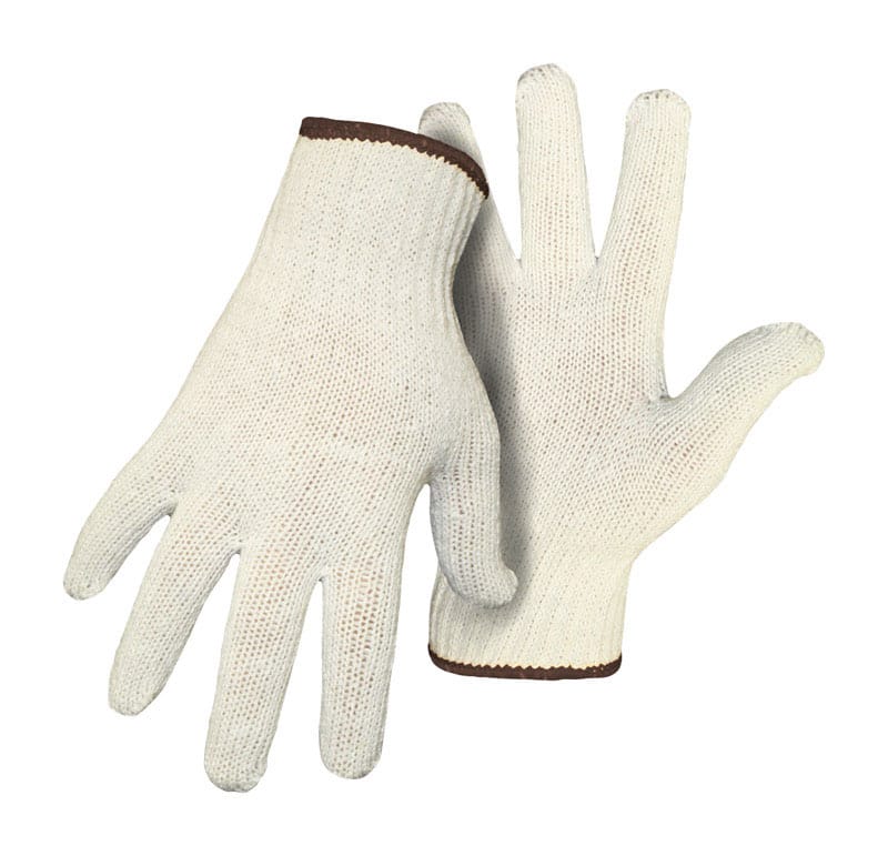 Boss B62081-L Men's Indoor/Outdoor String Knit Reversible Work Gloves White L 1 pair