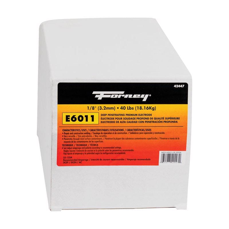 Forney 42447 1/8 in. D X 15 in. L E6011 Mild Steel Welding Electrodes 88000 psi 40 lb