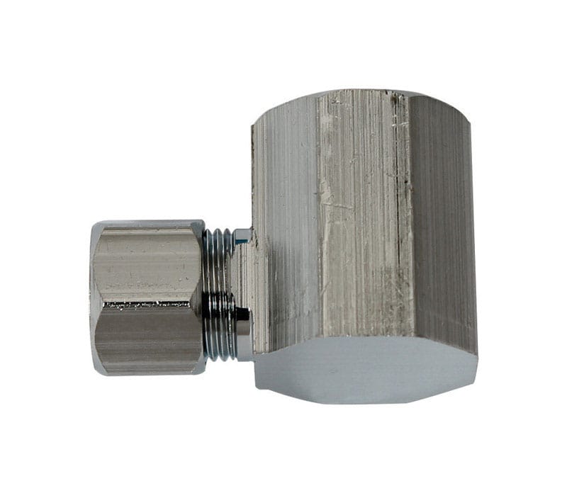 Plumb Pak PP76PCLF 1/2 in. FIP Brass Chrome-Plated 3/8 in. Compression Angle Connector 1 pc