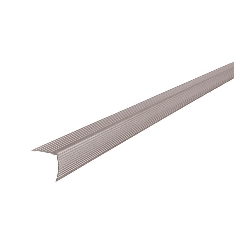 M-D Building Products 43880 1.125 in. H X 1.125 in. W X 72 in. L Prefinished Pewter Aluminum Stair Edge