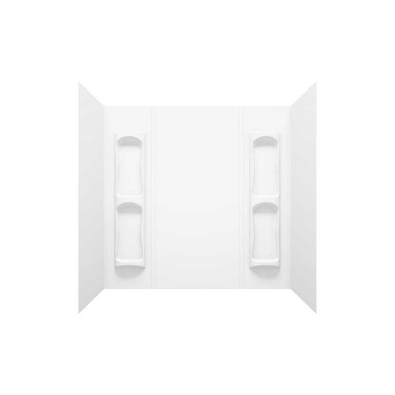 Maax 102573000129000 Utah 59 in. H X 31-3/4 in. W X 60-1/2 in. L White Bathtub Wall Surround
