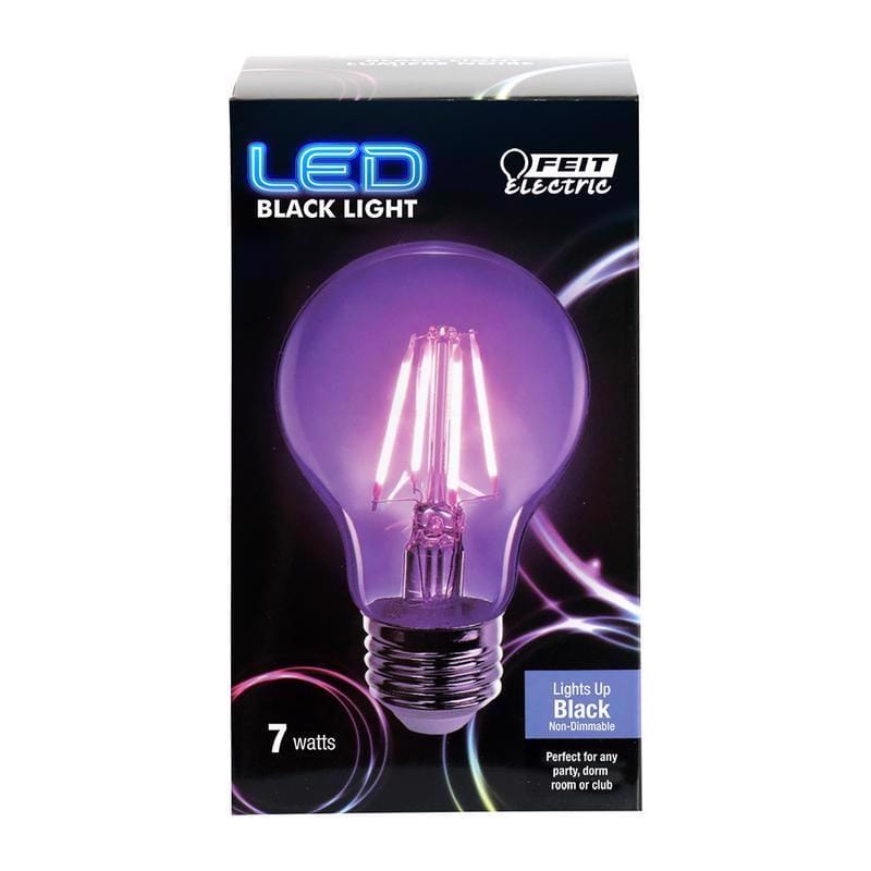 Feit A19/BLB/LED A19 E26 (Medium) LED Bulb Black Light 7 Watt Equivalence 1 pk
