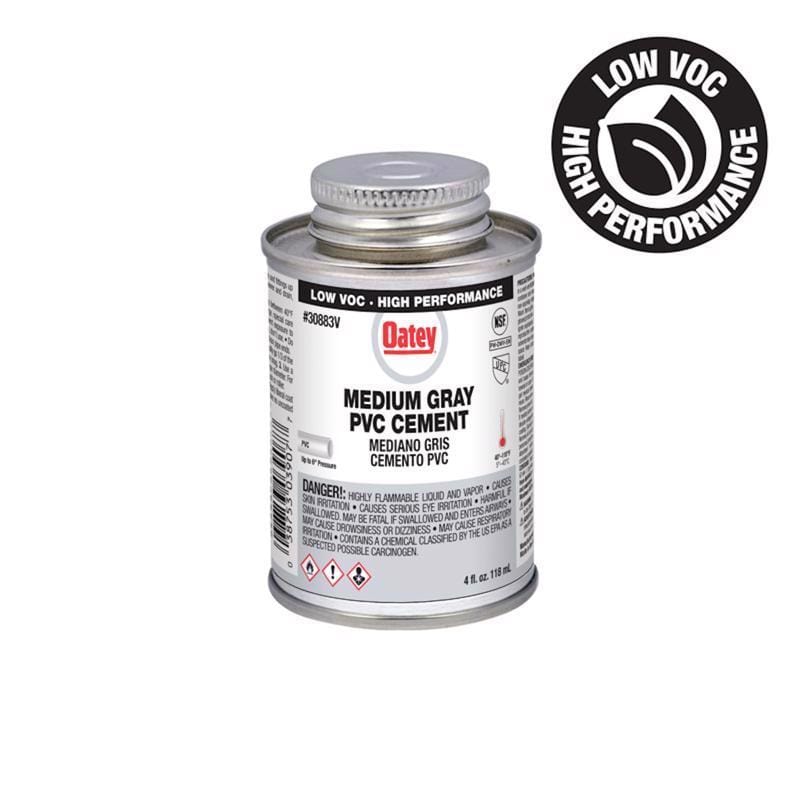 Oatey 30883V Gray Cement For PVC 4 oz