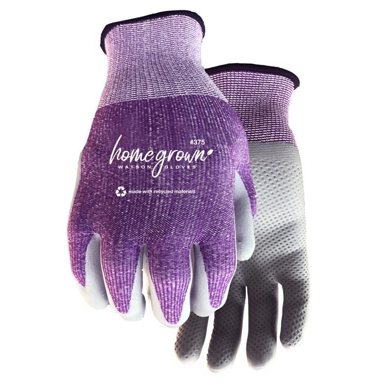 Watson Gloves 375-M Homegrown M Polyester Knit Karma Purple Gardening Gloves