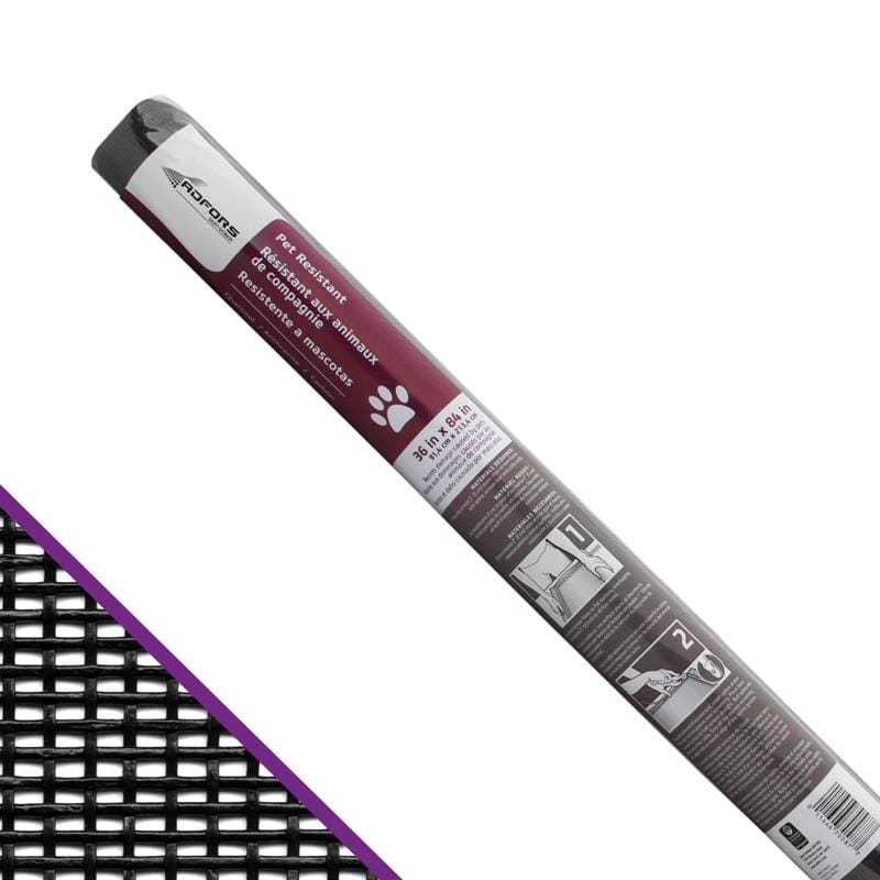 Saint-Gobain ADFORS FCS10389-M Pet Resistant 36 in. W X 7 ft. L Charcoal Polyester Pet Screen Cloth