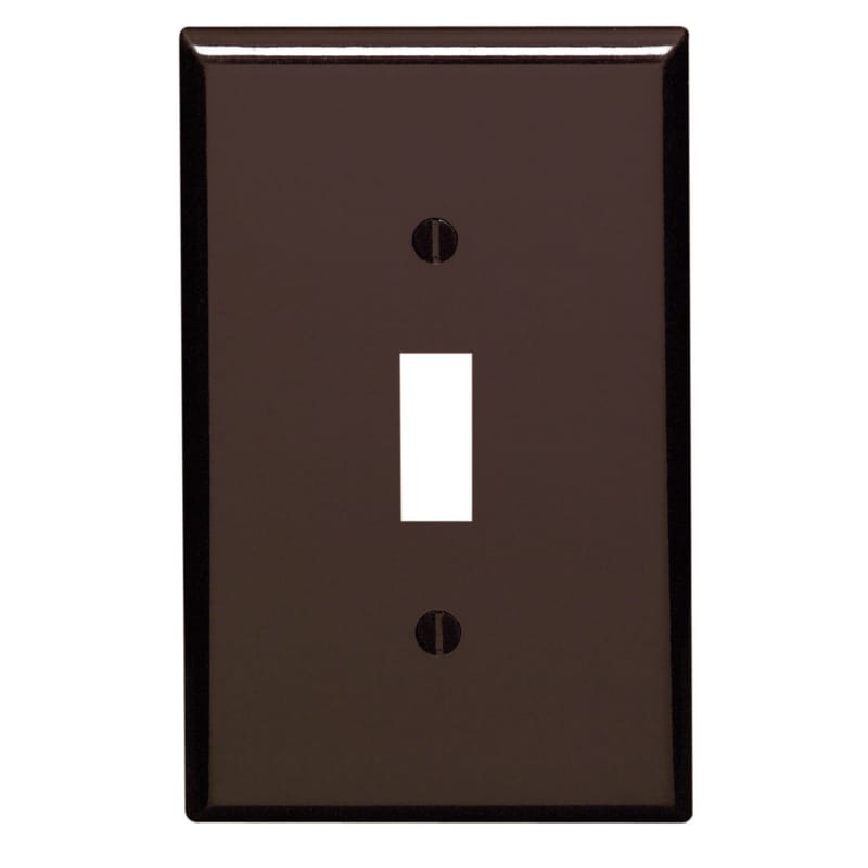 Leviton 002-80501-000 Brown 1 gang Plastic Toggle Wall Plate 1 pk