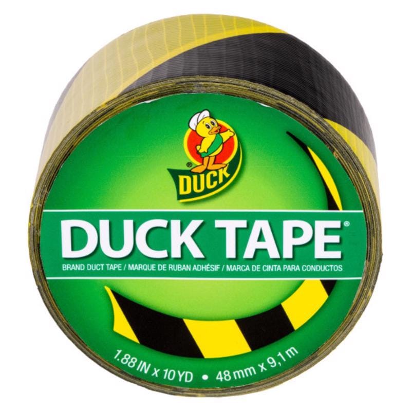 Duck Brand 243054 Duck 1.88 in. W X 10 yd L Black/Yellow Duct Tape