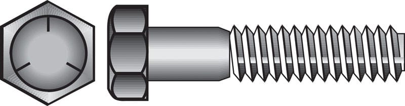 Hillman 200375 5/8 in. D X 5 in. L Heat Treated Zinc Steel Hex Head Cap Screw 25 pk
