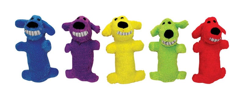 Multipet 47711-12 Loofa For Dog Assorted Plush Dog Toy Small 1 pk