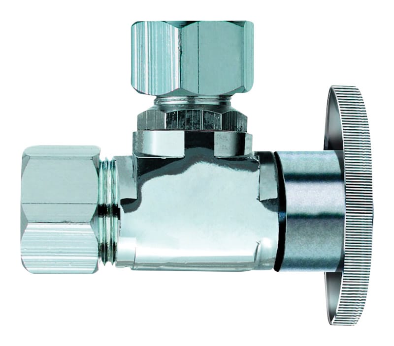 Keeney 2623PCLF 5/8 in. Compression in. X 1/2 in. Compression Brass Angle Valve