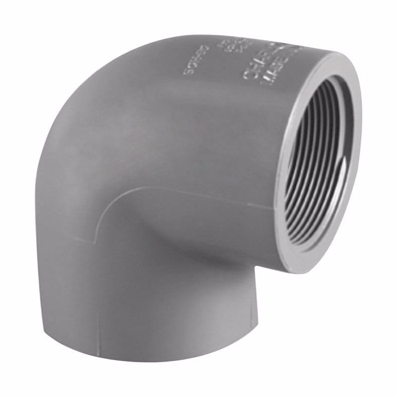 Charlotte Pipe PVC083010800 Schedule 80 3/4 in. Socket X 3/4 in. D FPT PVC 90 Degree Elbow 1 pk