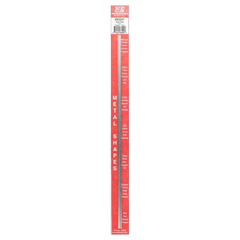 K&S 83041 12 in. L X 1/16 in. D Aluminum Rod 1 pk