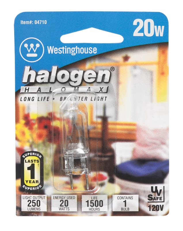 Westinghouse 0471000 20 W T4 Decorative Halogen Bulb 200 lm White 1 pk