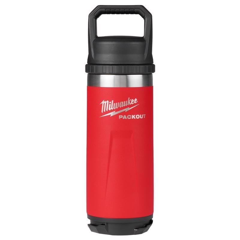 Milwaukee 48-22-8382R Packout 18 oz Red BPA Free Bottle with Chug Cap