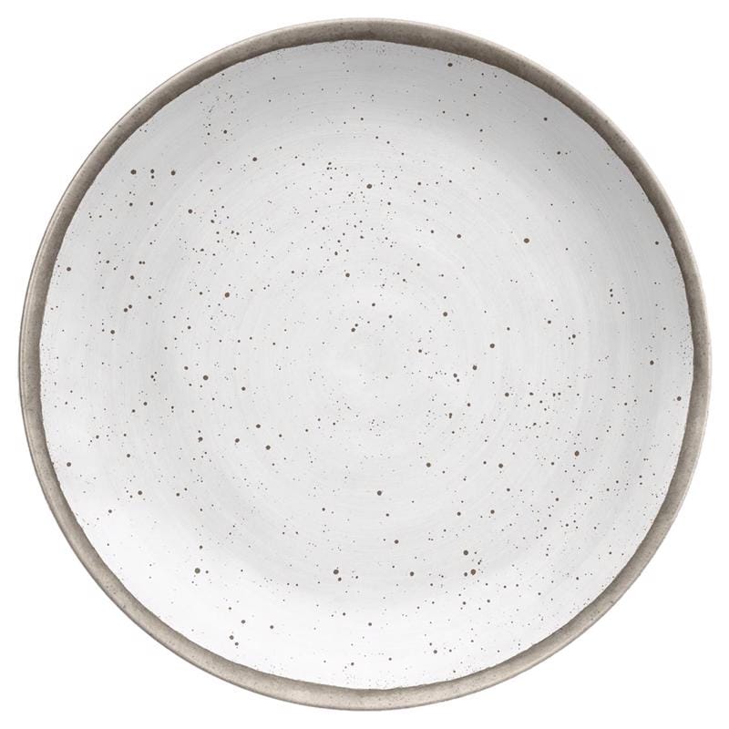 Tarhong TKN1105MKDS Gray/White Melamine Kiln Dinner Plate 1 each