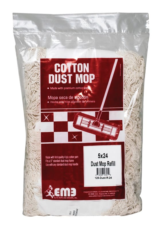 Elite Mops And Brooms 125-DUST-R-24 Dust Cotton Mop Refill 1 pk