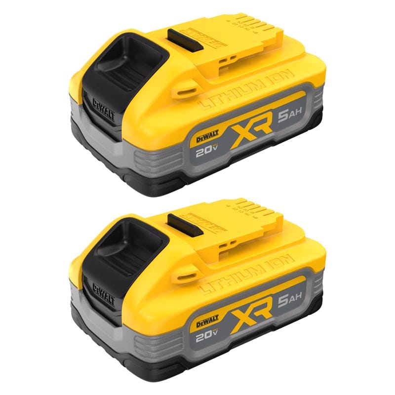 Dewalt DCBP520-2 20V MAX XR DCBP520-2 5 Ah Lithium-Ion Battery 2 pc