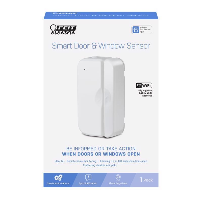 Feit MOT/DOORWIFIBAT Smart Home Battery Powered Indoor White Smart-Enabled Door and Window Sensor