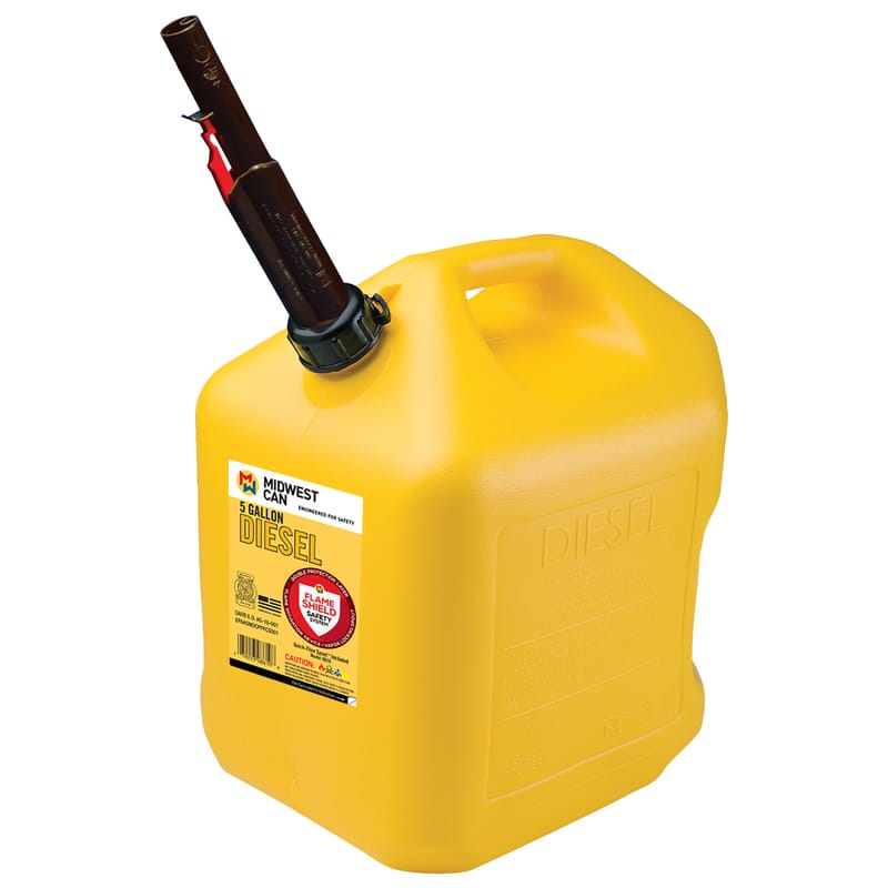 Midwest Can 8610 FlameShield Safety System HDPE Diesel Can 5 gal