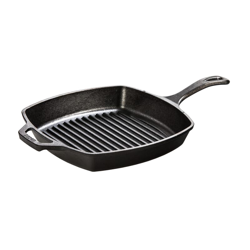Lodge L8SGP3 Cast Iron Grill Pan Black