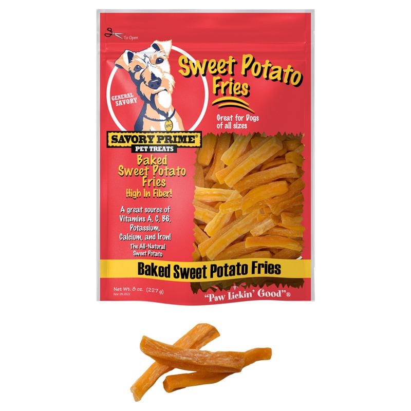 Savory Prime 467 Classics Sweet Potato Fries Grain Free Treats For Dogs 8 oz