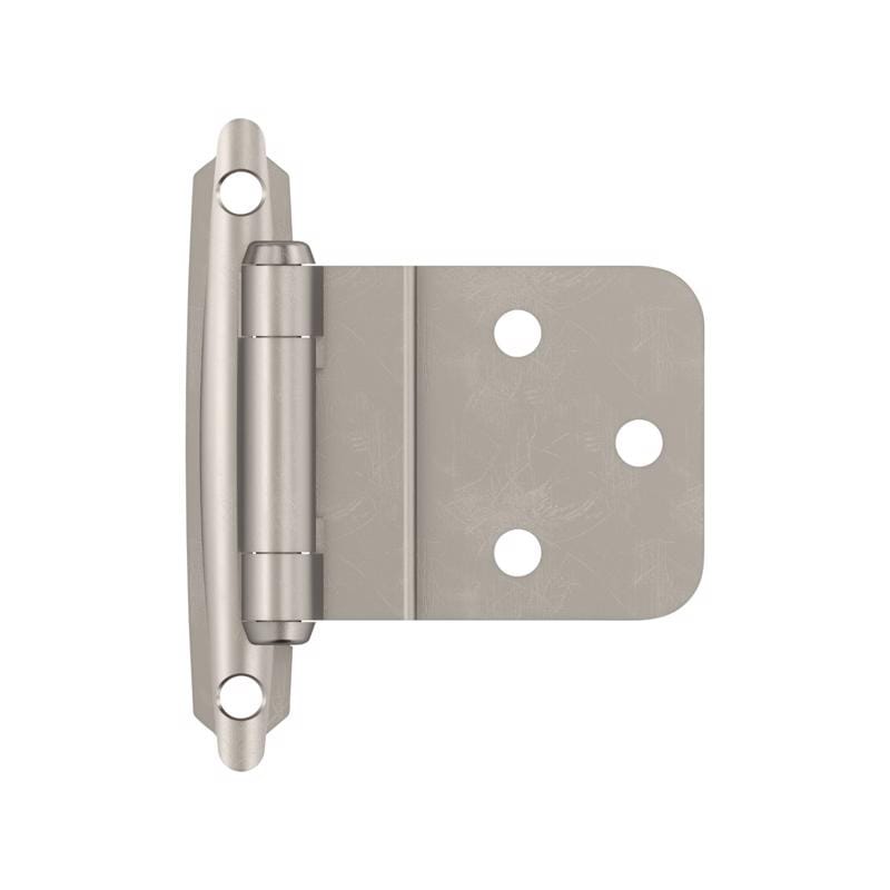 Amerock BPR3428G10 2 in. W X 2-3/4 in. L Satin Nickel Steel Self-Closing Hinge 2 pk
