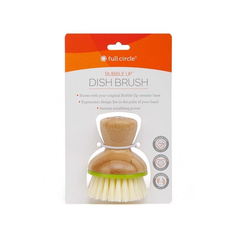 Full Circle FC12115G Bubble Up 2.3 in. W Medium Bristle 1.5 in. Bamboo Handle Dish Brush