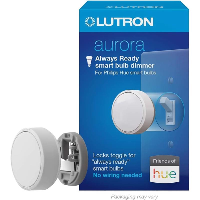 Lutron Z3-1BRL-WH-L0 Aurora White Rotary Dimmer Switch 1 pk