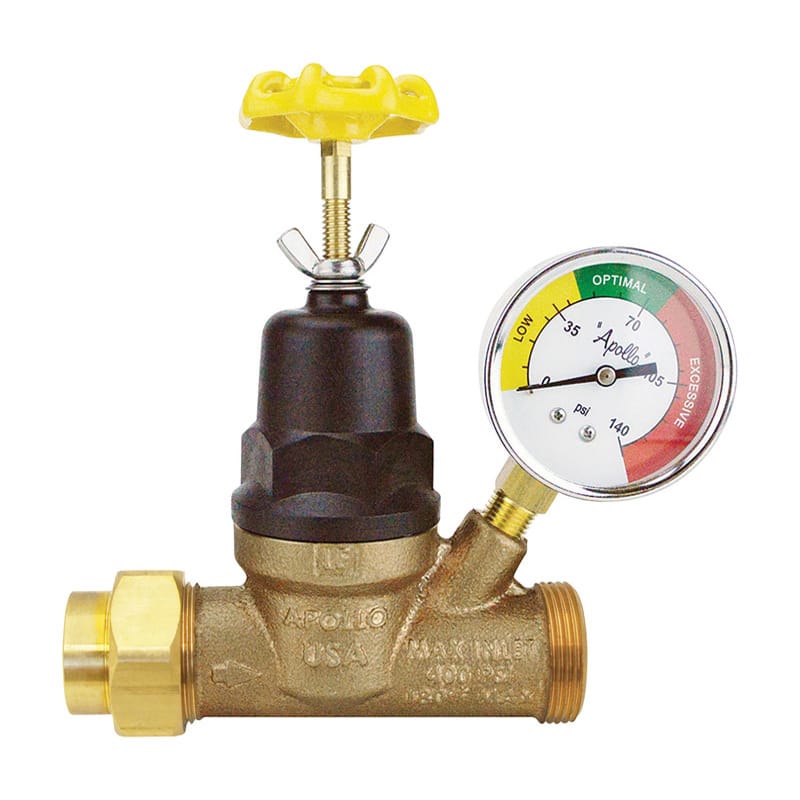 Apollo 69ELF114TWG 3/4 in. FNPT Bronze Water Pressure Regulator with Gauge
