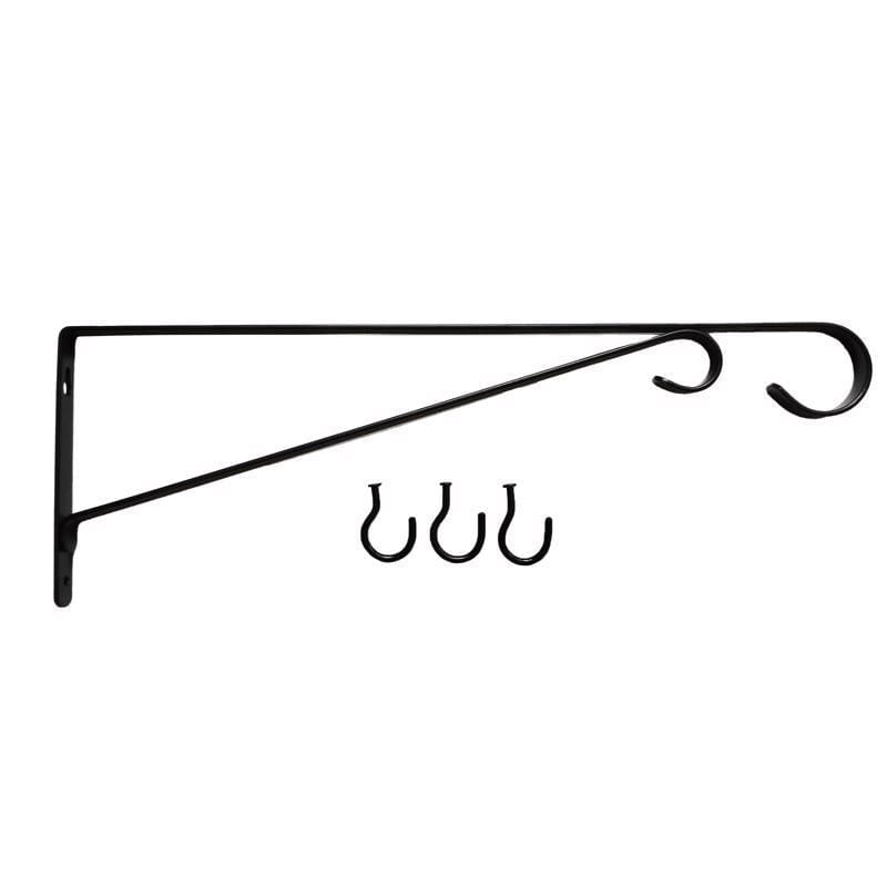 Living Accents 58021 Black Steel 15 in. H Straight with Loop Plant Hanger 1 pk